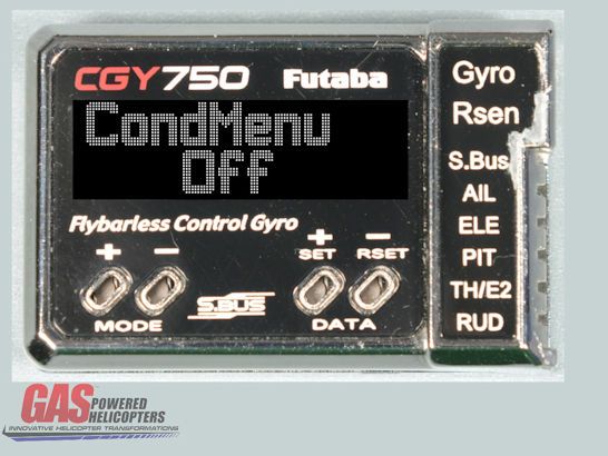 Governor Setup - Futaba GY750 - HeliFreak